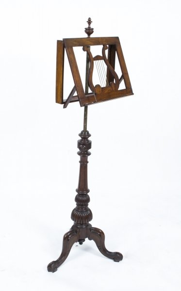 Antique Victorian Walnut Mahogany Tripod Music Stand c.1860 | Ref. no. 07119 | Regent Antiques