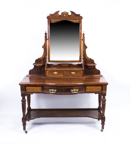 Antique Victorian Inlaid  Dressing Table & Mirror C1880 | Ref. no. 07191 | Regent Antiques