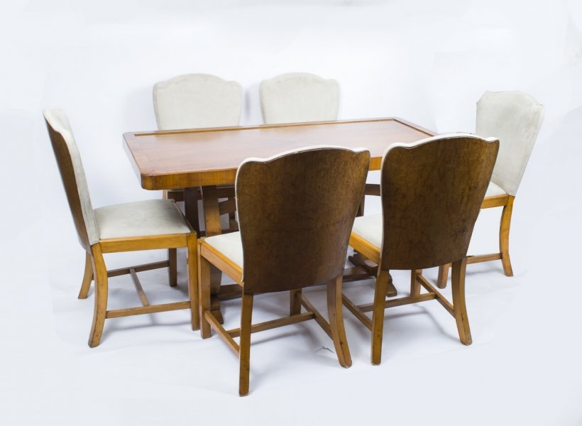 Antique Art Deco Dining Table & 6 chairs c.1930 | Ref. no. 07195a | Regent Antiques