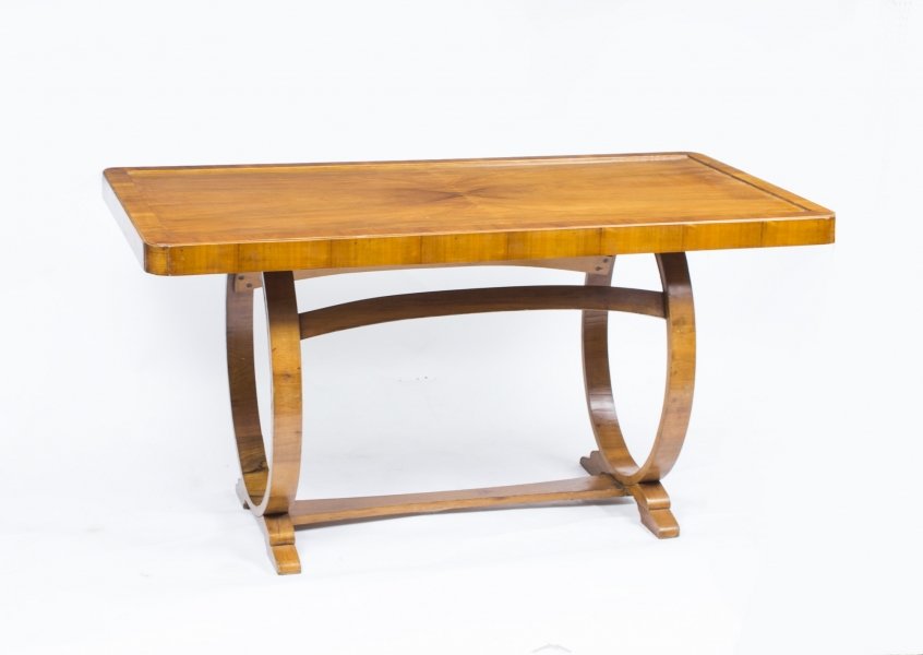 Antique Art Deco Burr Walnut Desk Writing Table c.1930 | Ref. no. 07195b | Regent Antiques