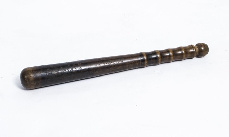Antique West Riding Constabulary turned hardwood truncheon | Ref. no. 07198 | Regent Antiques