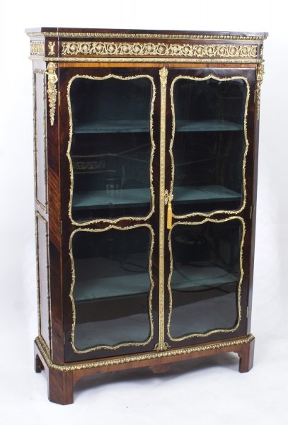Antique French Kingwood Ormolu Mounted Vitrine Display Cabinet c.1860 | Ref. no. 07201 | Regent Antiques