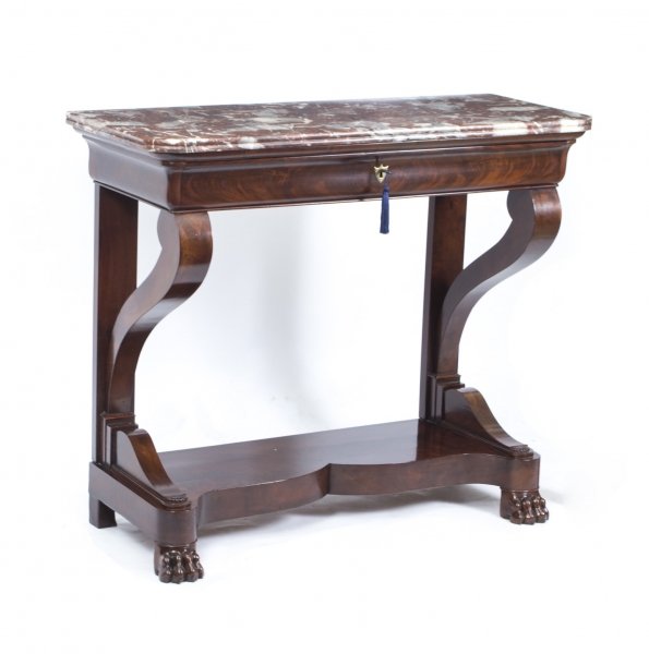 Antique French Charles X Mahogany Console Table c.1825 | Ref. no. 07203 | Regent Antiques