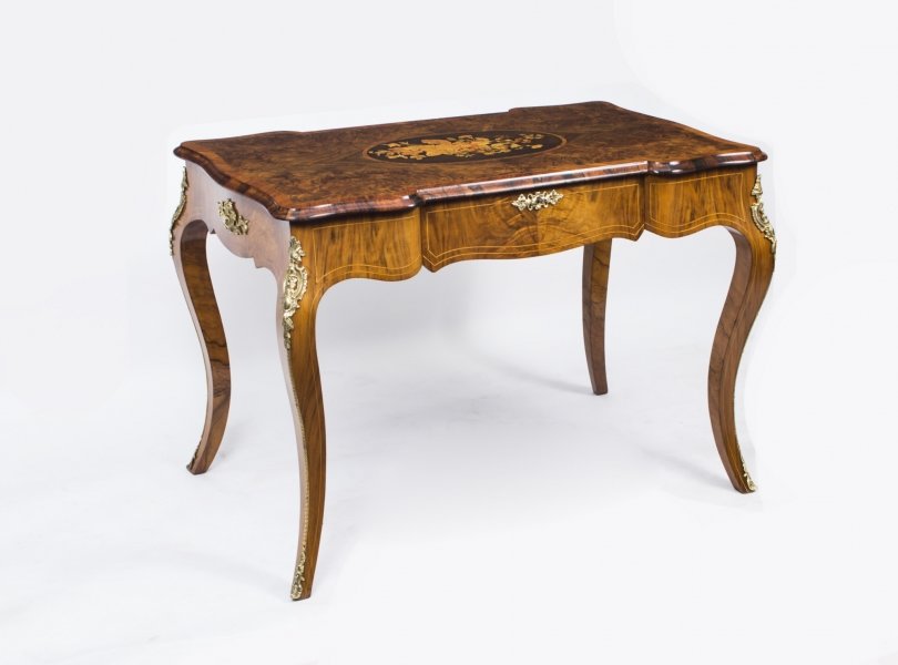 Antique French Walnut Writing Table Desk Bureau Plat c.1870 | Ref. no. 07226 | Regent Antiques