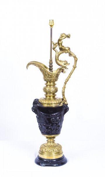 Antique Large Gilt bronze & Bronze Ewer Lamp c.1840 | Ref. no. 07245a | Regent Antiques