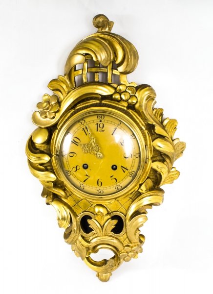 Antique Swedish Giltwood 8 day striking Cartel Clock C1910 | Ref. no. 07252 | Regent Antiques