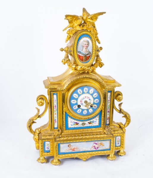 Antique French Ormolu Sevres Porcelain Mantel Clock c.1860 | Ref. no. 07265 | Regent Antiques