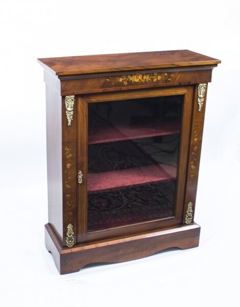 Antique Victorian Burr Walnut Marquetry Pier Cabinet c.1870 | Ref. no. 07279 | Regent Antiques