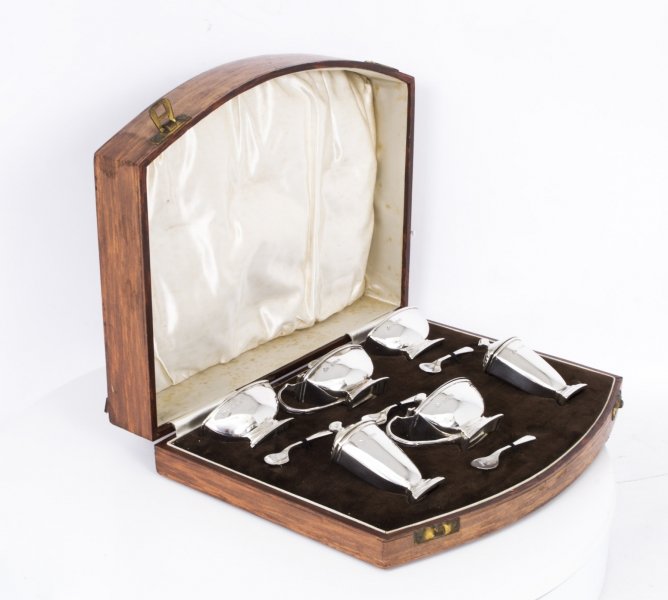 Antique English Art Deco Sterling silver cruet set boxed 1936 | Ref. no. 07288 | Regent Antiques