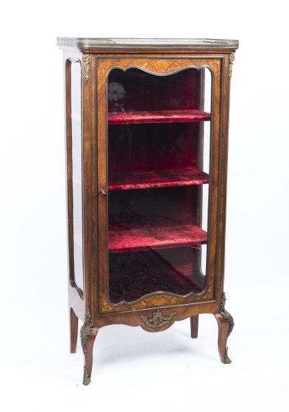 Antique French Kingwood & Marquetry Display Cabinet c.1880 | Ref. no. 07320 | Regent Antiques