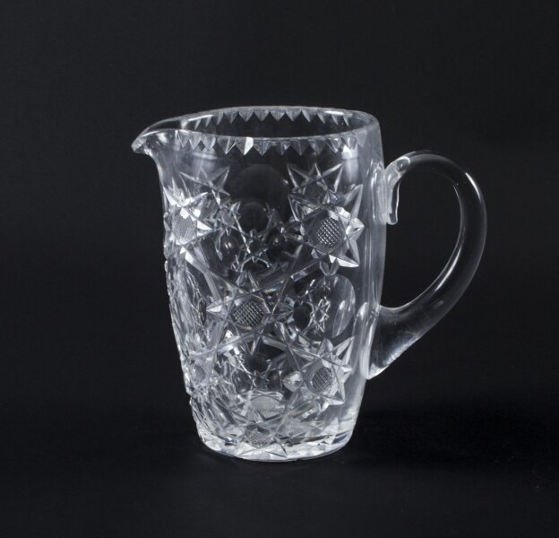 Vintage Cut Glass Crystal Jug Ewer Mid 20th Century | Ref. no. 07457a | Regent Antiques