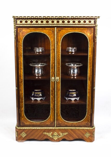 Antique Victorian Burr Walnut  Ormolu Mounted Display Cabinet 19th Century | Ref. no. 07497x | Regent Antiques