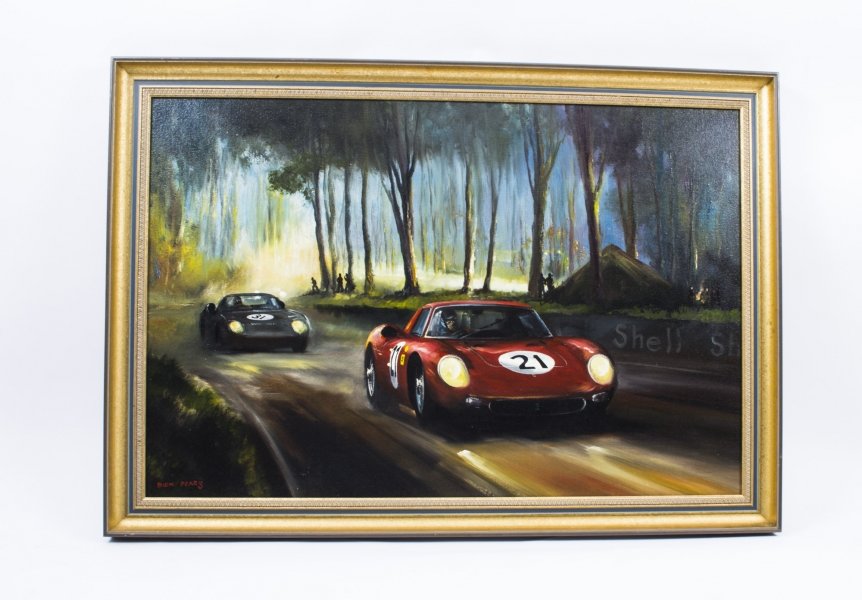Vintage Painting Ferrari 250LM NART Le Mans Dion Pears | Ref. no. 07511 | Regent Antiques