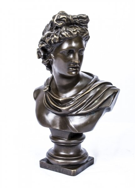 Decorative Bronze Sculpture of Bust of Greek God Apollo | Ref. no. 07531 | Regent Antiques