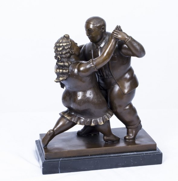 Botero Bronze Sculpture of Couple Dancing the Tango | Ref. no. 07534 | Regent Antiques