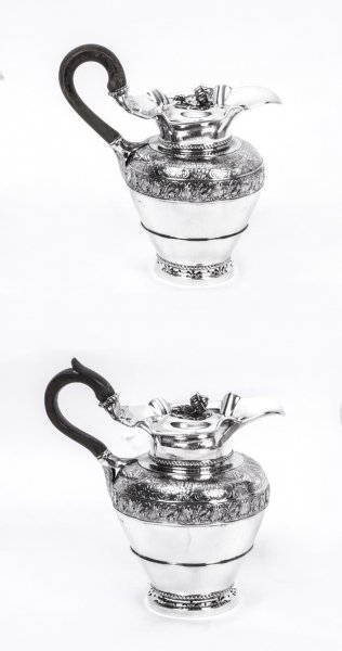 Antique Pair Sterling Silver Ewers Jugs by John Bridge 1825 | Ref. no. 07571 | Regent Antiques