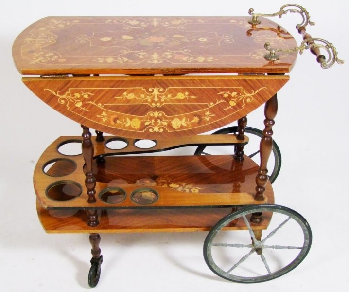 Vintage Italian Sorrento Marquetry  Drinks Trolley | Ref. no. 07613 | Regent Antiques