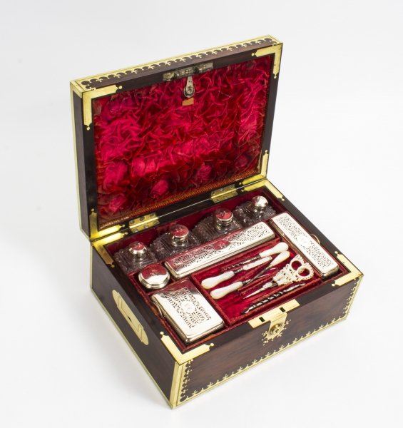 Antique Regency Rosewood  & Silver Travelling Dressing Case 1821 | Ref. no. 07624 | Regent Antiques