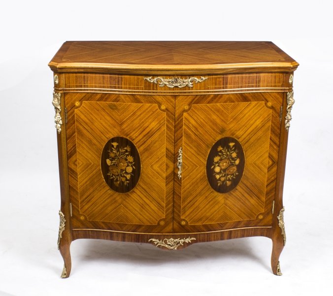 Vintage Burr Walnut Marquetry side Cabinet Epstein | Ref. no. 07634 | Regent Antiques