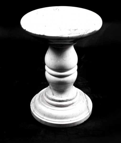 Vintage Small White  Marble Tuscan Column Pedestal | Ref. no. 07684 | Regent Antiques