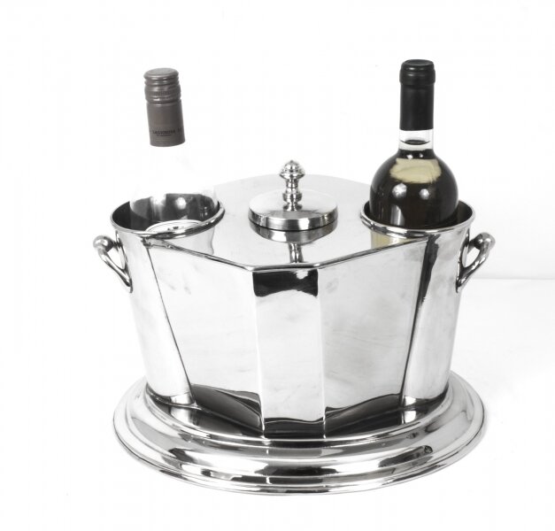 Vintage Silver Plated Art Deco Style Wine Cooler Ice Bucket 20th C | Ref. no. 07788 | Regent Antiques