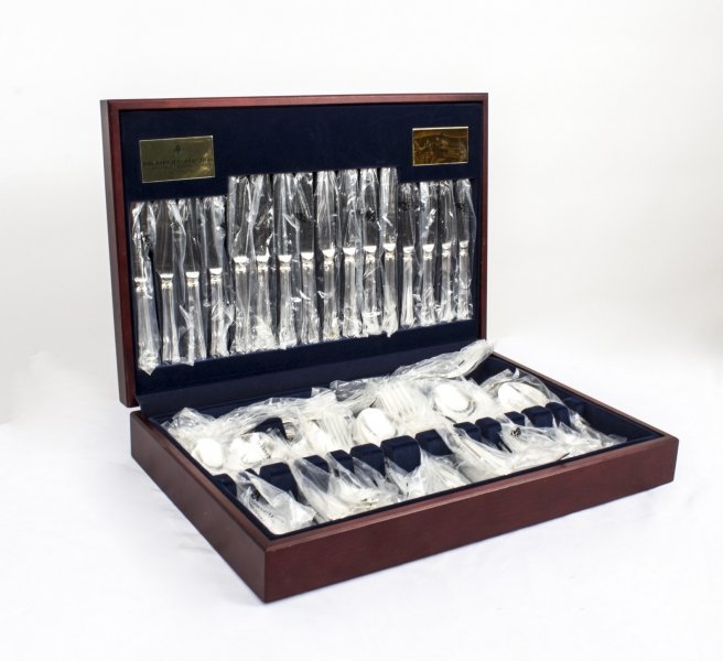 Vintage 58 piece canteen Viners EPNS \'Tudor\' cutlery Unused | Ref. no. 07793 | Regent Antiques