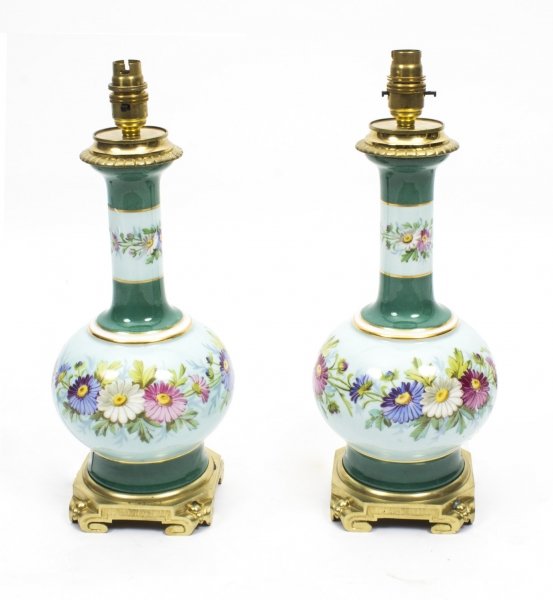 Antique Pair Porcelain & Ormolu Lamps C1870 | Ref. no. 07858 | Regent Antiques