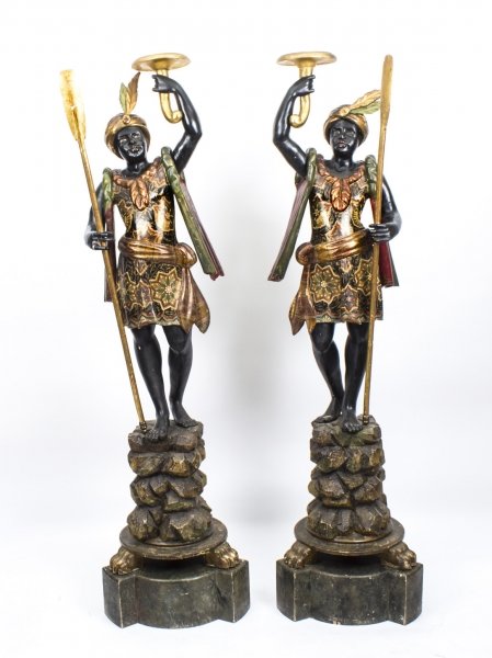 Antique Pair of Venetian Blackamoor Figures C1870 | Ref. no. 07884 | Regent Antiques