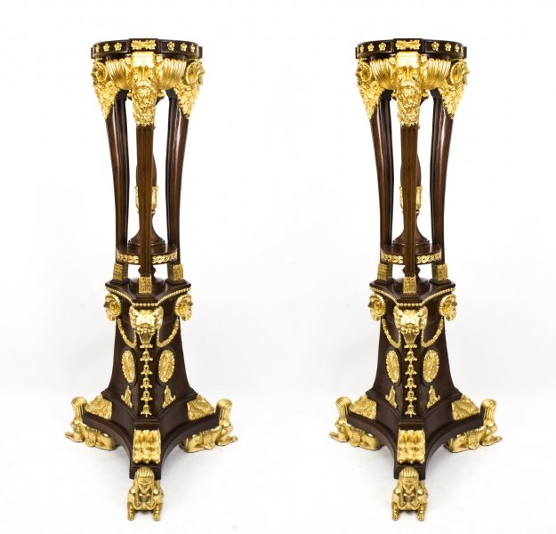 Monumental Pair 6ft Empire Style  Giltwood Torcheres | Ref. no. 07887 | Regent Antiques