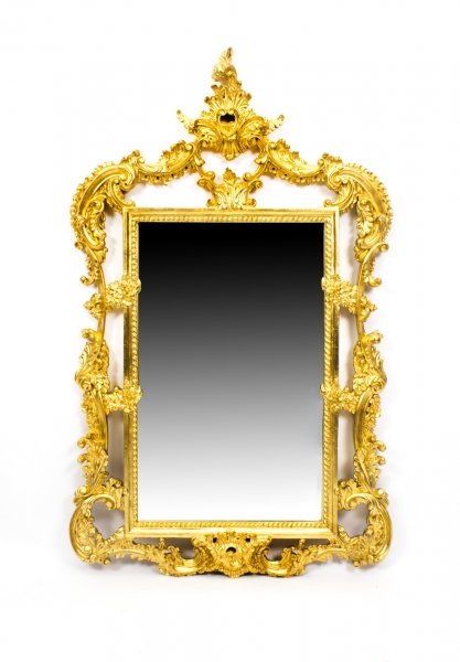 Decorative French Carved Giltwood Mirror 128 x 78cm | Ref. no. 07893 | Regent Antiques