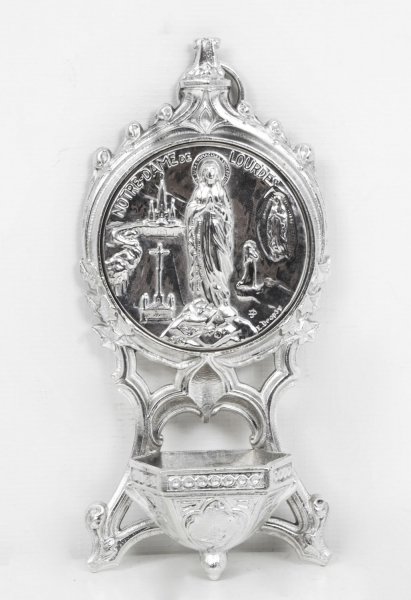 Antique French Silver Plated Holy Water Font Stoop C 1920 | Ref. no. 07930d | Regent Antiques