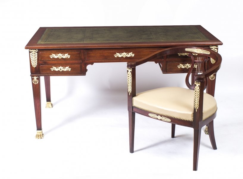 Antique French Desk & Chair | French Empire Desk | Ormolu Mounted Desk | Ref. no. 07966 | Regent Antiques