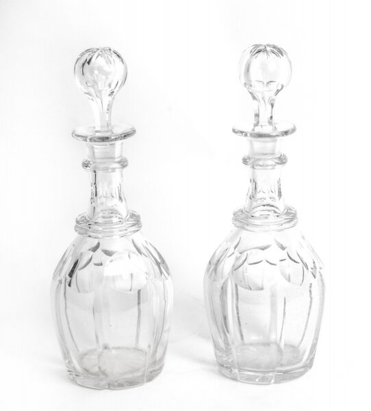 Antique pair cut glass Decanters and Stoppers C1900 | Ref. no. 08008 | Regent Antiques