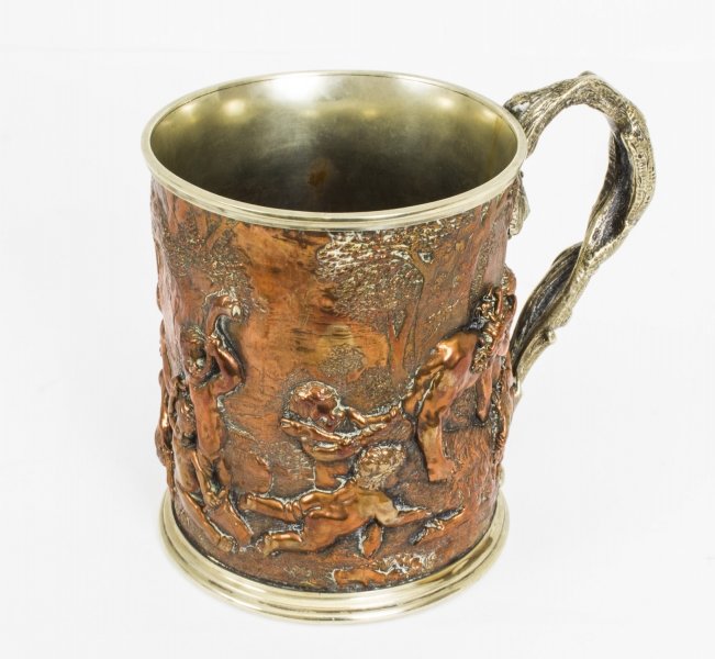 Antique Copper & Silver Plate Bacchanalian Mug 1830 | Ref. no. 08014 | Regent Antiques