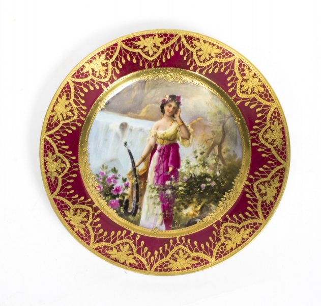 Antique Vienna Porcelain Cabinet Plate  Bidenschild mark 1860 | Ref. no. 08025 | Regent Antiques