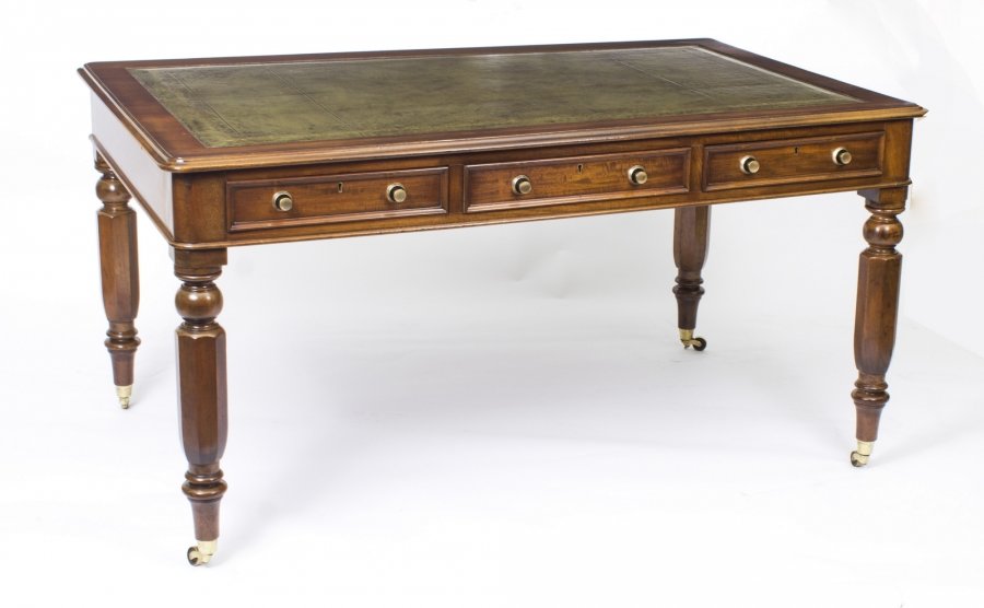 Antique William IV Mahogany Partner\'s Library Table Desk c.1840 | Ref. no. 08072 | Regent Antiques