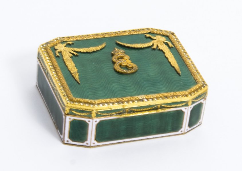 Antique Russian Gilt bronze & Enamel Trinket Box  C1780 | Ref. no. 08121 | Regent Antiques