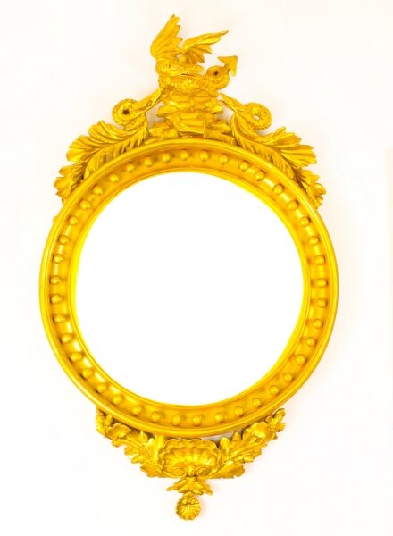 Antique English Regency Giltwood Convex Mirror C1820  19th Century | Ref. no. 08138 | Regent Antiques