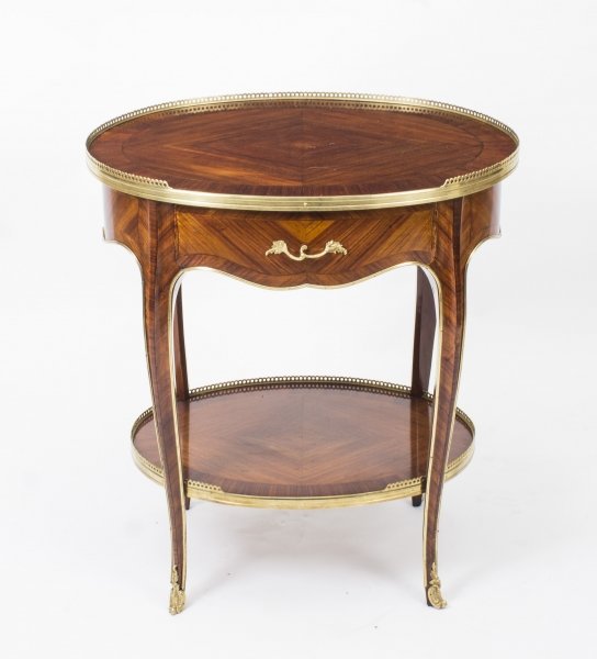 Antique French Kingwood Oval Occasional Side Table  c.1860 | Ref. no. 08179 | Regent Antiques