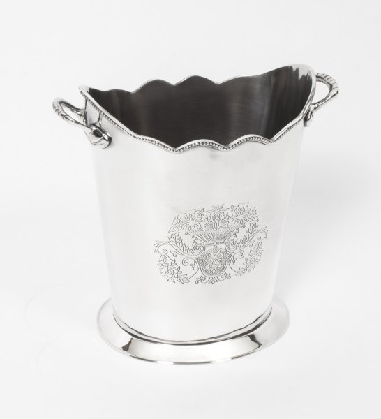 Gorgeous Silver Plated Twin Handled Champagne Cooler | Ref. no. 08196 | Regent Antiques