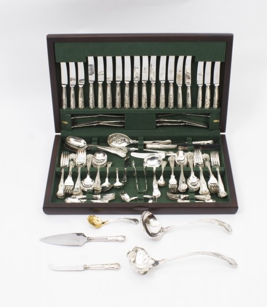 Vintage 114 piece canteen  \'Kings Pattern\' silver plated cutlery G.Ruddock 20thC | Ref. no. 08198 | Regent Antiques