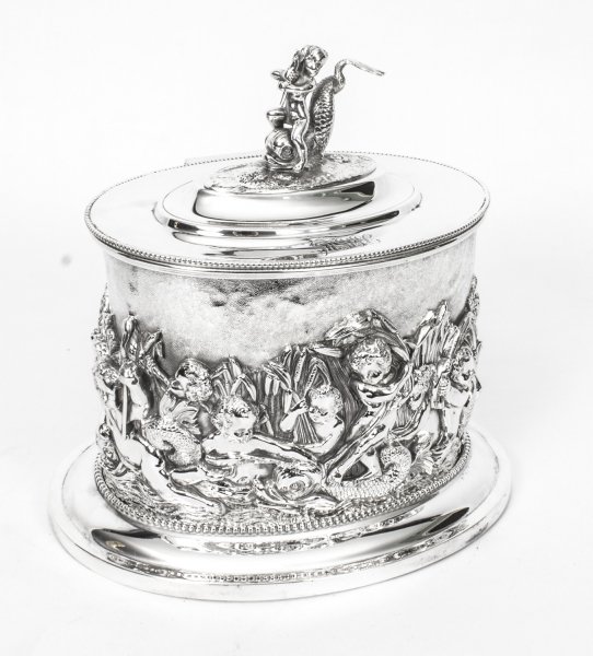 Antique Victorian Silver Plated Casket Biscuit Box C1870 | Ref. no. 08293 | Regent Antiques
