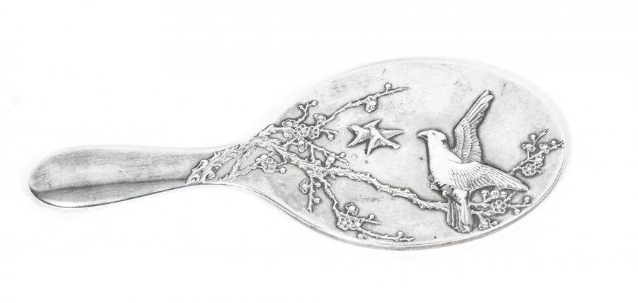 Antique Chinese  Silver Export Hand Mirror Luen Hing C1910 | Ref. no. 08305 | Regent Antiques