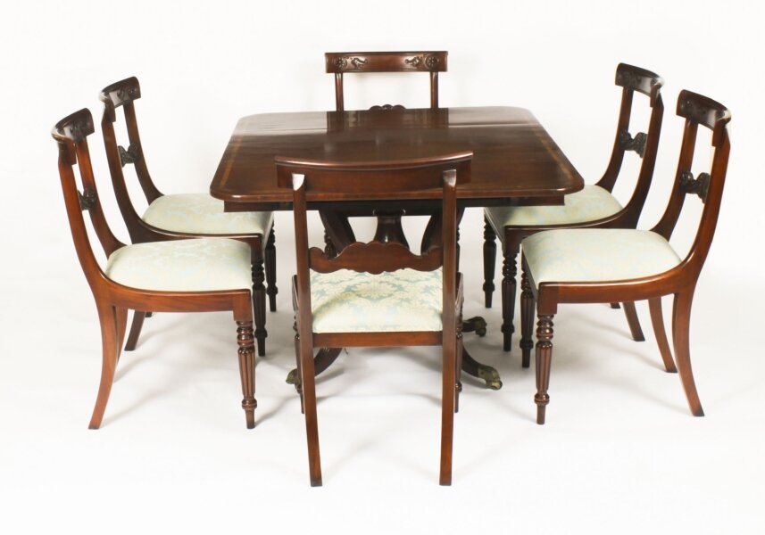 Antique Regency George III Pembroke Table Gillows & 6 Antique Chairs C1820 | Ref. no. 08324a | Regent Antiques