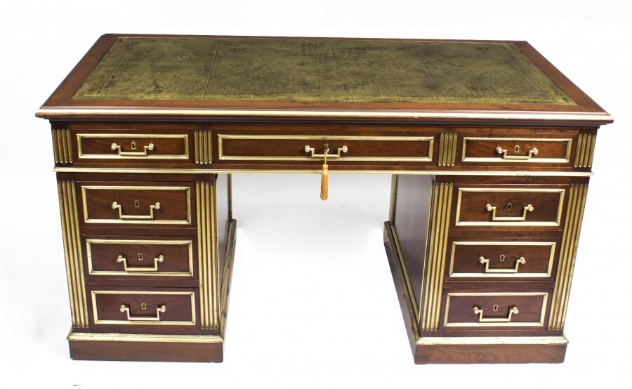 Antique Pedestal Desk | Antique Empire Revival Pedestal Desk | Ref. no. 08325 | Regent Antiques