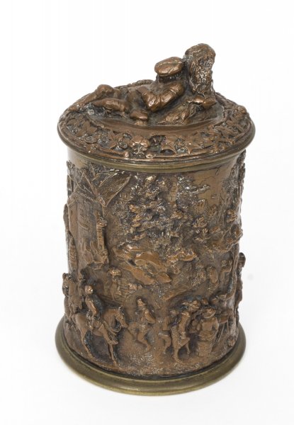 Antique Copper & Bronze Tobacco Jar | Bacchanalian Bronze Tobacco Jar | Ref. no. 08375 | Regent Antiques