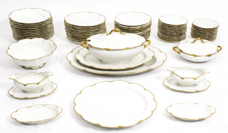 Antique Limoges Haviland & Co Porcelain 12 x  Dinner Service Early 20th C | Ref. no. 08390 | Regent Antiques