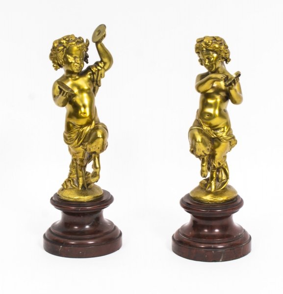 Gilt Bronze Child Satyrs | French Bronze Child Satyrs | 19th Century Antique Gilt Bronze | Ref. no. 08391 | Regent Antiques
