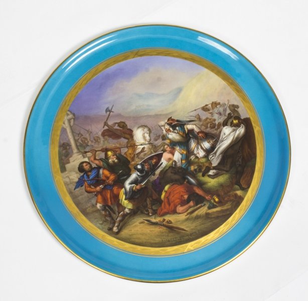 Antique 18inch diam Sevres Porcelain Plaque  of the Bataille de Tours 18th C | Ref. no. 08406 | Regent Antiques