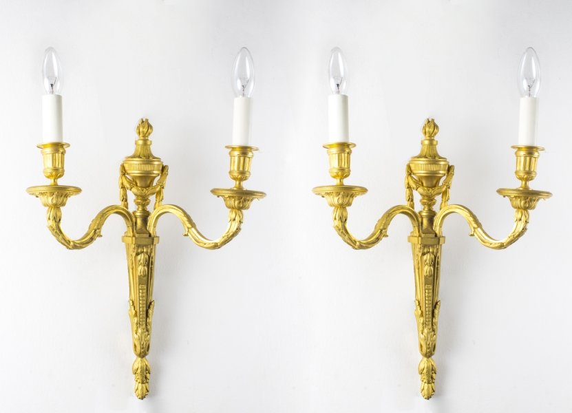 Antique  Pair Decorative Twin Branch Wall Lights 19th C | Ref. no. 08431 | Regent Antiques